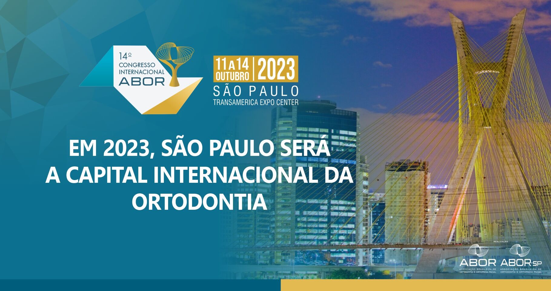 banner do Congresso Internacional da Associação Brasileira de Ortodontia e Ortopedia Facial
