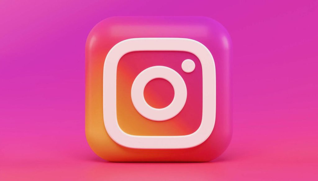 logo do instagram com fundo rosa