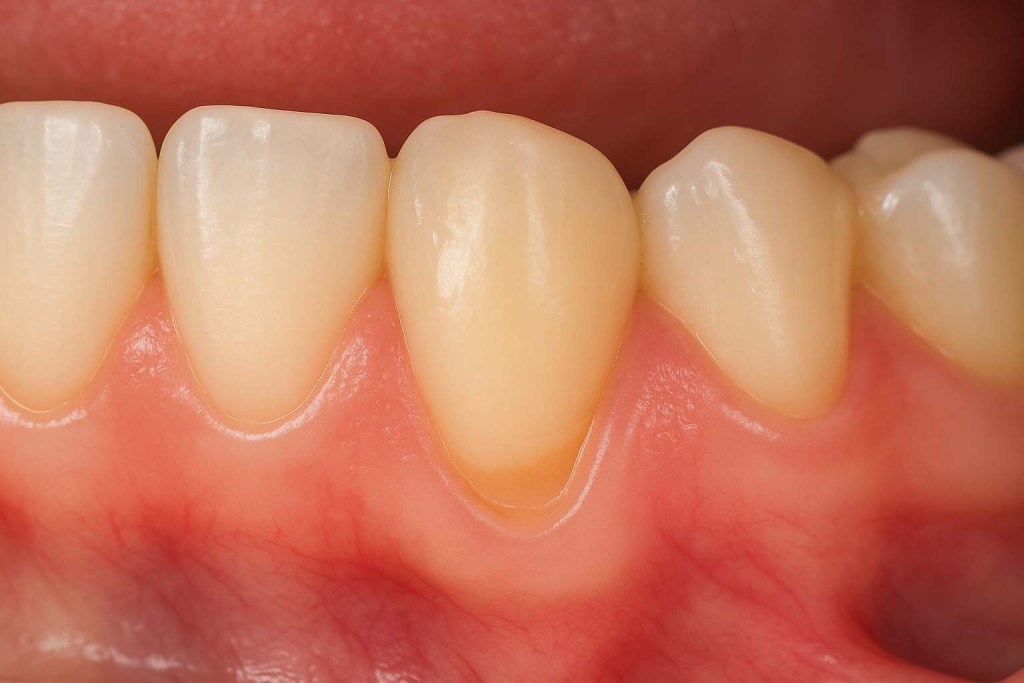 Dente iniciando uma abfração dentária